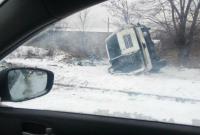 Под Донецком перевернулся бронеавтомобиль ОБСЕ