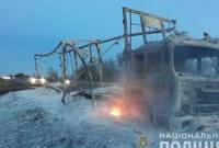 В Полтавской области во время движения фура сгорела дотла